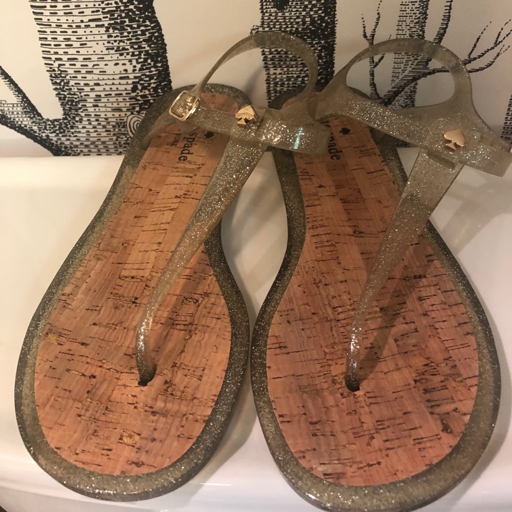 Kate Spade gold “jelly” sandal
